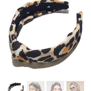 Lele Sadoughi Silk Leopard Print Headband